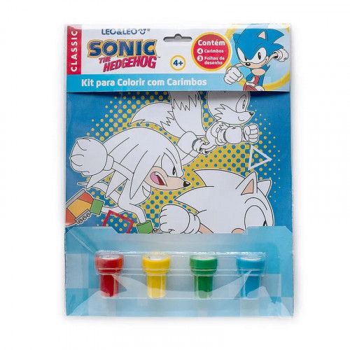 KIT COLORIR COM CARIMBOS SONIC LEO E LEO - REF. 10399 - 1 UNIDADE