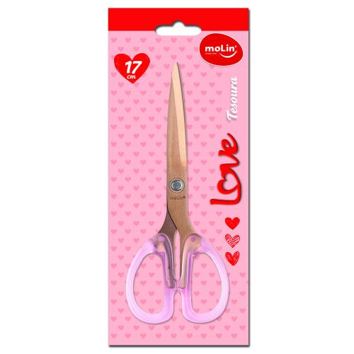 TESOURA 17CM LOVE COFFEE TITANUM MOLIN - REF. 23183 - 1 UNIDADE