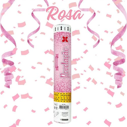 LANCA CONFETE CHA REVELACAO BABY ROSA MAK - REF. 7208 - 1 UNIDADE