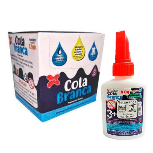 COLA BRANCA 40G MAKE+ - REF. 1527 - CAIXA COM 12 UNIDADES