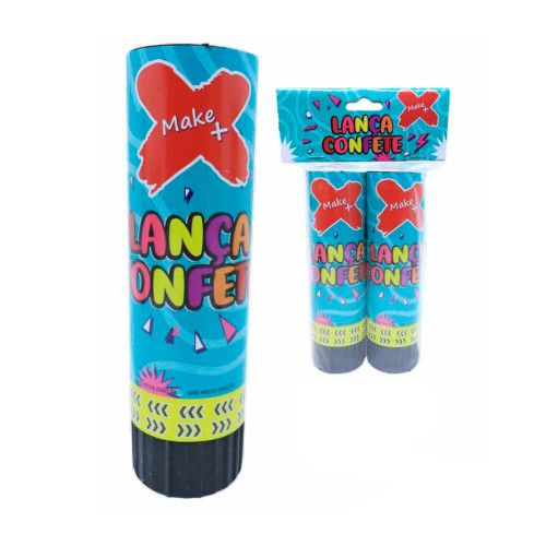 LANCA CONFETE MOLA 15CM COM 2 MAKE+ - REF. 13694 - 1 UNIDADE