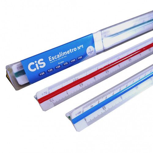 SCALIMETRO TRIANGULAR 30CM N1. CIS - REF. 49.1701 - 1 UNIDADE