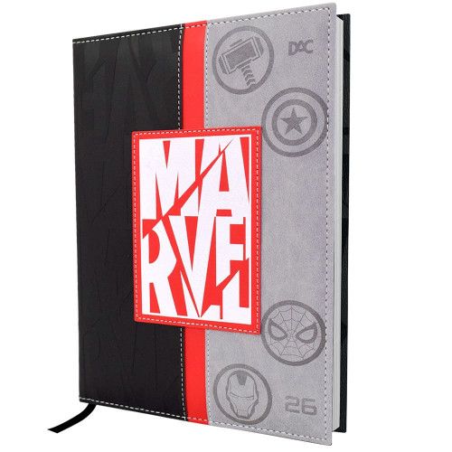 AGENDA COSTURADA MARVEL DAC 2026 - REF. 5357 - PACOTE COM 4 UNIDADES