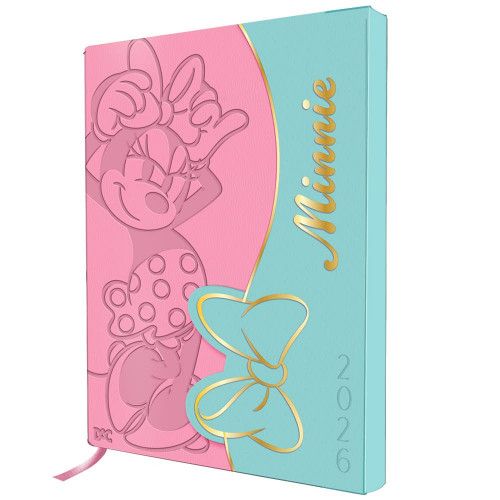 AGENDA COSTURADA MINNIE DAC 2026 - REF. 5363 - PACOTE COM 4 UNIDADES