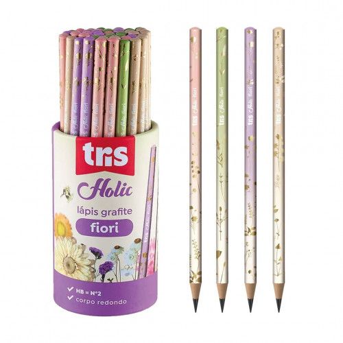 LAPIS GRAF TRIS HOLIC FIORI PT 48UN - 911339 PT COM 48 UN