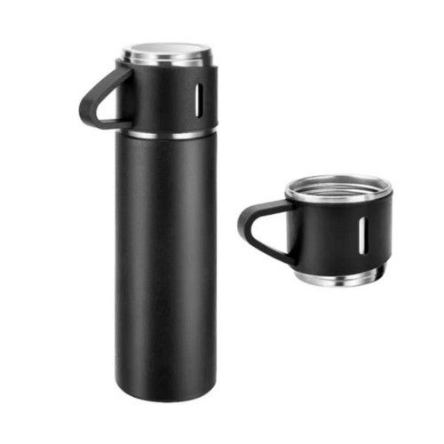 GARRAFA TERMICA 500ML COM XICARA INOX - 1 UNIDADE