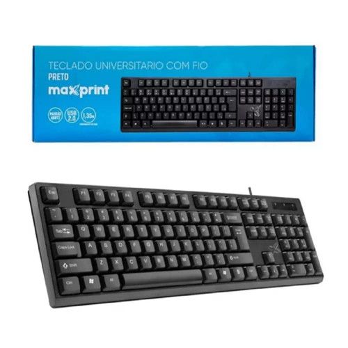 TECLADO BASICO USB PRETO OFFICEEASY MAXPRINT - REF. 60000153 - 1 UNIDADE