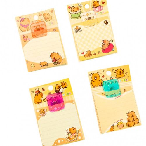 BLOCO ADESIVO CAPIVARA 7,5CM 46 FOLHAS - 1 UNIDADE