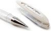 CANETA GEL 0.8 NOBLE METAL BRANCO - REF. UM-120 - CAIXA COM 12 UNIDADES