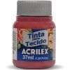 TINTA PARA TECIDO 37ML VERMELHO QUEIMADO - REF. 588 - CAIXA COM 12 UNIDADES