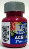 TINTA PARA TECIDO 37ML VERMELHO CARMIM - REF. 509 - 1 UNIDADE