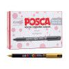 CANETA 0.7MM UNI POSCA PC-1MR METALICA OURO - REF. PC-1MR - CAIXA COM 12 UNIDADES