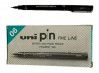 CANETA 0.6 UNI PIN FINE LINE PRETO CIS - REF. 3522 - CAIXA COM 12 UNIDADES