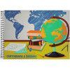 CADERNO CARTOGRAFIA CAPA DURA MILIMETRADO 96 FOLHAS FORONI - REF. 8946 - CAIXA COM 5 UNIDADES