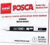 CANETA UNI POSCA PRETO CIS - REF. PC-5M 5D - CAIXA COM 6 UNIDADES