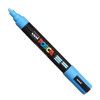 CANETA UNI POSCA AZUL CLARO - REF. PC-5M 5D - CAIXA COM 6 UNIDADES