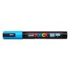 CANETA UNI POSCA AZUL CLARO - REF. PC-5M 5D - CAIXA COM 6 UNIDADES