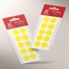 ETIQUETA 19MM BOLA AMARELO COM 150 GRESPAN - 1 UNIDADE