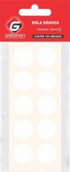 ETIQUETA 19MM BOLA BRANCO COM 150 GRESPAN - 1 UNIDADE