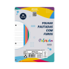 BLOCO PARA FICHARIO 96 FOLHAS COLORIDO - REF. 4707/10324 - PACOTE COM 5 UNIDADES