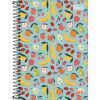 CADERNO ESPIRAL CAPA DURA 1/4 200 FOLHAS D+ TILIBRA - REF. 14052 - PACOTE COM 4 UNIDADES