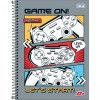 CADERNO 1 MATERIA CAPA DURA 96 FOLHAS MAIS MASCULINO - REF. 12795 - PACOTE COM 4 UNIDADES
