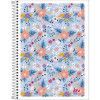 CADERNO 1 MATERIA CAPA FLEXIVEL 96 FOLHAS MAIS FEMININO - REF. 14348 - PACOTE COM 5 UNIDADES