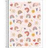 CADERNO 1 MATERIA CAPA FLEXIVEL 96 FOLHAS MAIS FEMININO - REF. 14348 - PACOTE COM 5 UNIDADES