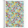 CADERNO 1 MATERIA CAPA FLEXIVEL 96 FOLHAS MAIS FEMININO - REF. 14348 - PACOTE COM 5 UNIDADES