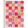 CADERNO 1 MATERIA CAPA FLEXIVEL 96 FOLHAS MAIS FEMININO - REF. 14348 - PACOTE COM 5 UNIDADES