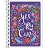 CADERNO 1 MATERIA CAPA FLEXIVEL 96 FOLHAS MAIS FEMININO - REF. 14348 - PACOTE COM 5 UNIDADES