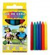 GIZ DE CERA 6 CORES ACRILEX - REF. 9006 - CAIXA COM 12 UNIDADES
