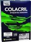 ETIQUETA LASER CC189 100 FOLHAS COLACRIL - REF. CC189 - 1 UNIDADE