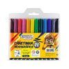 CANETA HIDROGRAFICA 12 CORES JUMBO BRW - REF. CA8002 - CAIXA COM 24 UNIDADES