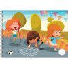 CADERNO ESPIRAL CAPA DURA 40 FOLHAS MEIA PAUTA SAPECA FEMININO - REF. 22918 - CAIXA COM 4 UNIDADES