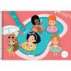 CADERNO ESPIRAL CAPA DURA 40 FOLHAS MEIA PAUTA SAPECA FEMININO - REF. 22918 - CAIXA COM 4 UNIDADES
