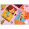 CADERNO ESPIRAL CAPA DURA 40 FOLHAS MEIA PAUTA SAPECA FEMININO - REF. 22918 - CAIXA COM 4 UNIDADES