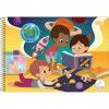 CADERNO ESPIRAL CAPA DURA 40 FOLHAS MEIA PAUTA SAPECA MASCULINO - REF. 14499 - CAIXA COM 4 UNIDADES