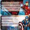 ETIQUETA ESCOLAR AVENGERS TILIBRA - REF. 23457 - PACOTE COM 10 UNIDADES