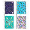 CADERNO 1 MATERIA CAPA FLEXIVEL 80 FOLHAS PEPPER FEMININO 23672 - REF. 23672 - PACOTE COM 4 UNIDADES