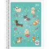 CADERNO 1 MATERIA CAPA FLEXIVEL 80 FOLHAS PEPPER FEMININO 23672 - REF. 23672 - PACOTE COM 4 UNIDADES
