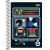 CADERNO 1 MATERIA CAPA FLEXIVEL 80 FOLHAS PEPPER - REF. 23602 - PACOTE COM 4 UNIDADES