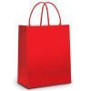 SACOLA PARA PRESENTE LAMINADO 21.5 X 15 X 8 CM VERMELHO - REF. 1000059 - PACOTE COM 10 UNIDADES