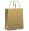 SACOLA PARA PRESENTE LAMINADO 39 X 32 X CM OURO  - REF. 1003046 - PACOTE COM 10 UNIDADES