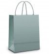 SACOLA PARA PRESENTE LAMINADO 26 X 19.5 X 9.5 CM PRATA  - REF. 1001045 - PACOTE COM 10 UNIDADES
