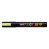 CANETA UNI POSCA FLUORESCENTE AMARELO CIS - REF. PC-5M - CAIXA COM 6 UNIDADES