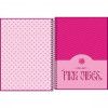 CADERNO 1 MATERIA CAPA DURA 80 FOLHAS LOVE PINK TILIBRA - REF. 30490 - PACOTE COM 4 UNIDADES