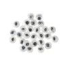 OLHINHOS 10MM ARTICULADOS COM CILIOS BRANCO KIT 50 UNIDADES - REF. CE-10/529694 - PACOTE COM 20 UNIDADES