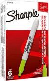 PINCEL MARCADOR PERMANENTE FINO VERDE LIMAO SHARPIE - REF. 1789436 - CAIXA COM 6 UNIDADES