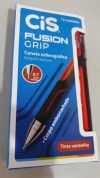 CANETA ESFEROGRAFICA 0.7 FUSION GRIP VERMELHO CIS - REF. 57.6000 - CAIXA COM 12 UNIDADES